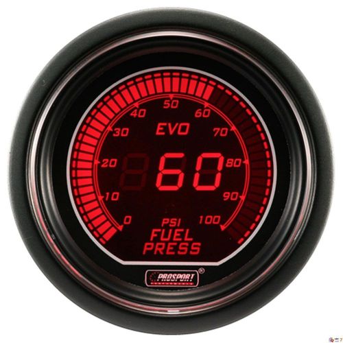 Prosport 52mm evo series digital red / blue led fuel pressure gauge psi