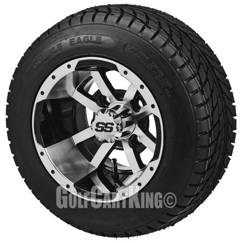&#034;storm trooper&#034; mach/black 10&#034; low profile tire/wheel combo-non lifted golf cart