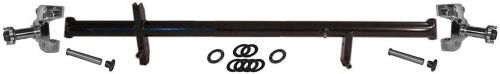 New sprint car front axle,spindle,&amp; king pin set,lightweight black,50&#034; x 2 1/2&#034;