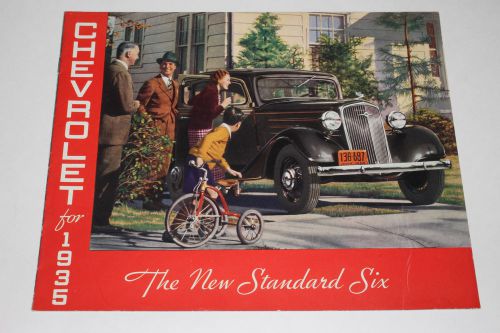 1935 chevrolet standard six color brochure original