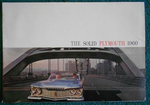 1960 Original Plymouth "The Solid Plymouth" Fury Savoy Sales Brochure, US $18.99, image 1