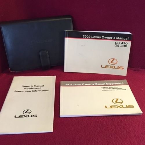 2002 lexus gs300 gs430 oem owners manual set with warranty guides and case