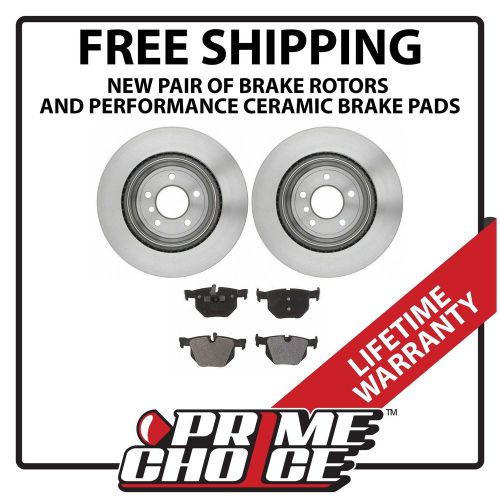 Rear brake rotors and performance ceramic pads set for a bmw w/lifetime warranty
