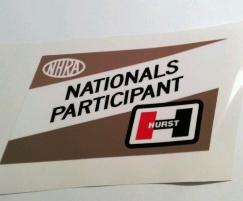 Hurst nationals participant sticker decal hot rod nhra vintage look drag race