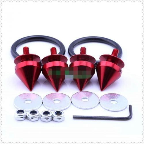 Quick release fasteners for car bumpers trunk fender hatch lids kit red r002