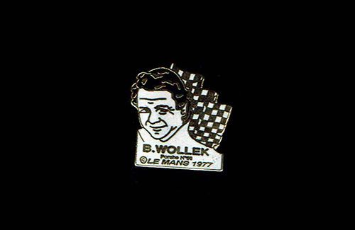 Bob wollek 24 hours le mans jacket pin 1977 porsche 934 driver vintage racing