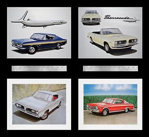 Barracuda formula s 1964 1965 1966 1967 1968 1969 340 383 plymouth: 4 art prints