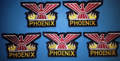 5 lot rare 1970&#039;s pontiac phoenix iron on car club jacket hat patches crests b