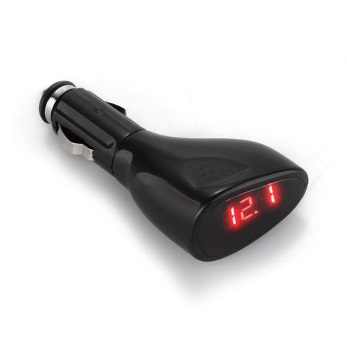 Auto vehicle car voltmeter voltage gauge volt meter monitor plugs dc 12v 24v