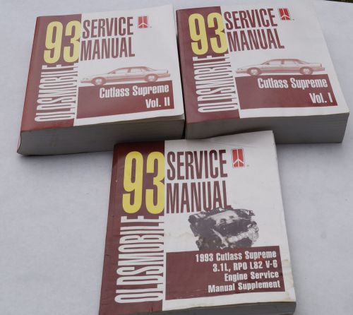 1993 oldsmobile cutlass supreme factory service shop manual 3-volume set