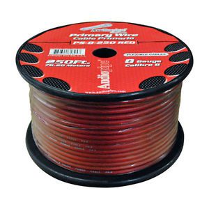 Flexible power cable red audiopipe ps8rd wire