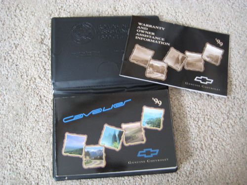 1999 chevrolet cavalier owner&#039;s manual w/case