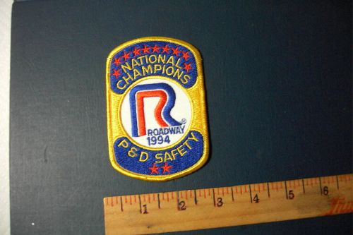 Roadway trucking 1994 vintage embroidered patch semi trucks