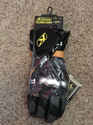 Klim caldera glove, new, non-current, large, black-tan