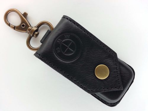 New leather keychain car logo bmw auto emblem keyring