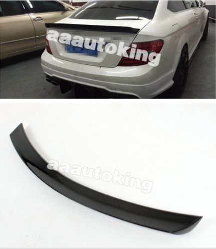 Carbon fiber rear trunk spoiler wing lip fit for mercedes benz c204 w204 coupe