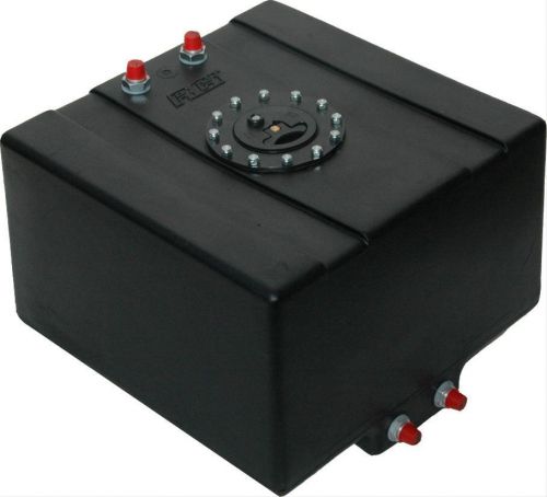 Rci 2120d plastic fuel cell - 12 gallon 8an outlets/vent with foam &amp; sump