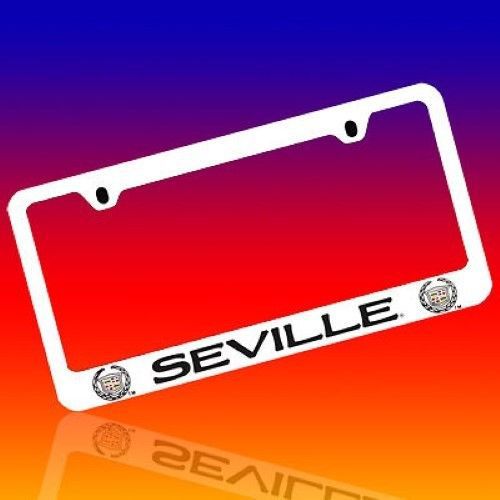 Cadillac *seville* genuine engraved chrome license plate frame tag holder 2