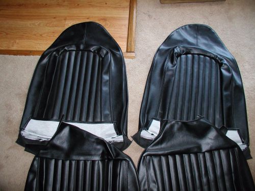 73 74 challenger cuda mopar black front buckets seat covers and hardtop rear new