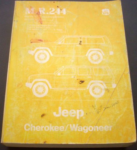 1986 jeep service manual book dealer repair cherokee wagoneer 86 original 4w/d