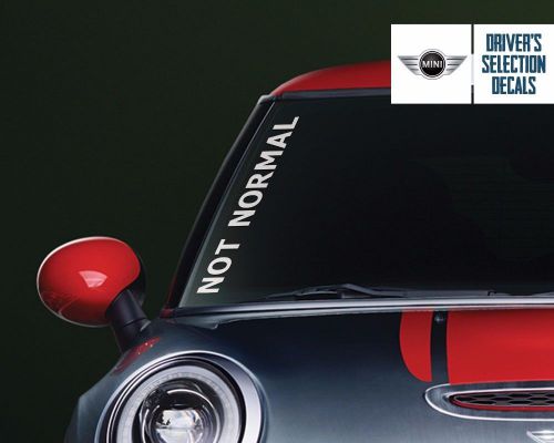 Mini cooper not normal side windshield decal windows sticker graphic