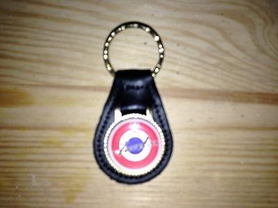 Amc javelin bullseye black leather key fob / key holder 