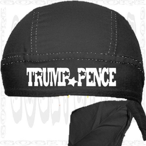 Trump-pence black do sweatbandana skull cap doo rag head wear biker look du hat