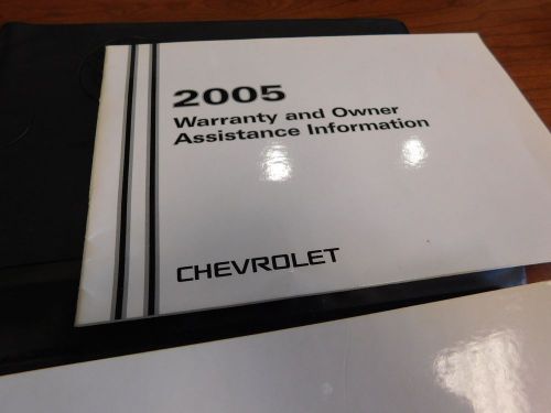 2005 chevrolet silverado owner manual with case and warranty info