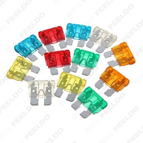 10xmiddle size zinc alloy car auto motorcycle boat blade fuse(3a~40a)