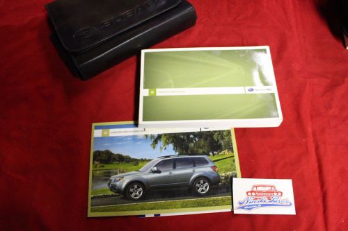 2009 subaru forester owners manual 09 with  leather case