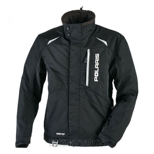 Oem polaris snowmobile black non-insulated pro jacket w/ gore-tex sizes s-3xl