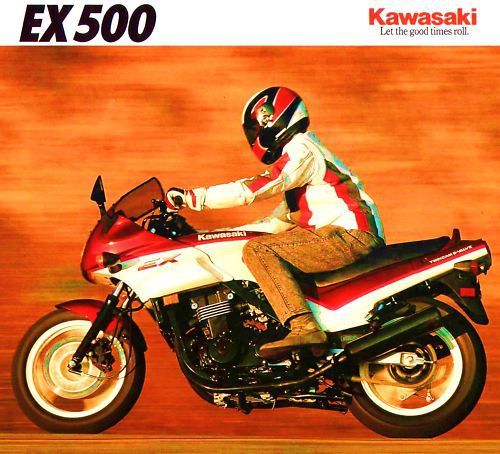 1992 kawasaki ex500 motorcycle factory brochure -ex 500-kawasaki ex500a5