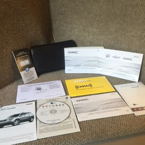 2011 gmc acadia /denali owners manual set with navigation book, extras and case
