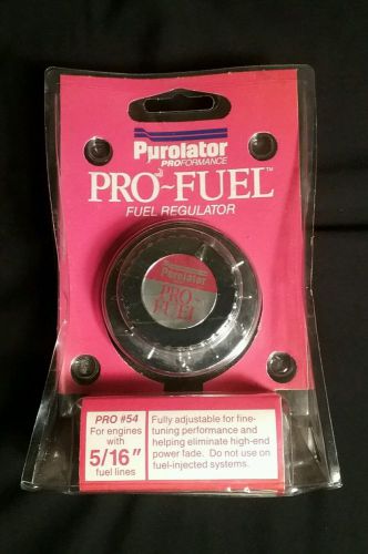 Pro #54 purolator performance adjustable fuel regulator, 5/16&#034; lines