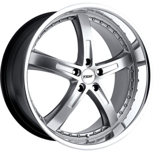 18x9.5 hypersilver tsw jarama wheels 5x4.5 +20 infiniti g35 ford mustang