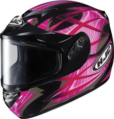 Hjc cs-r2 storm full face snowmobile helmet pink size x-large