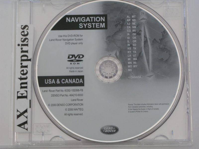 Land rover lr2 navigation dvd # 6g92-fb map © 2006 version 2007 west us + canada