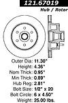 Centric parts 121.67019 brake rotor, front