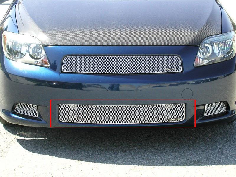 2005-2010 scion tc tc grillcraft lower silver grille 1 piece grill toy1871s