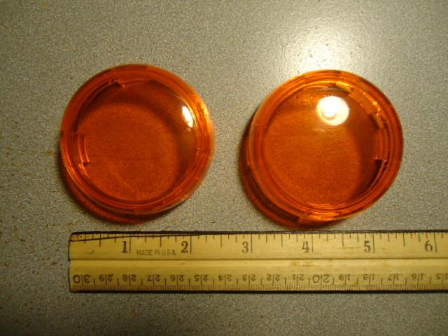 Set of 2 amber harley davidson directional oem bullet lens covers  