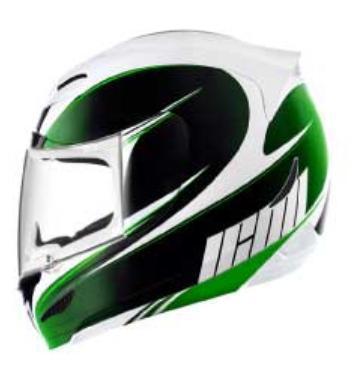 Icon airmada salient motorcycle helmet green size xx-large