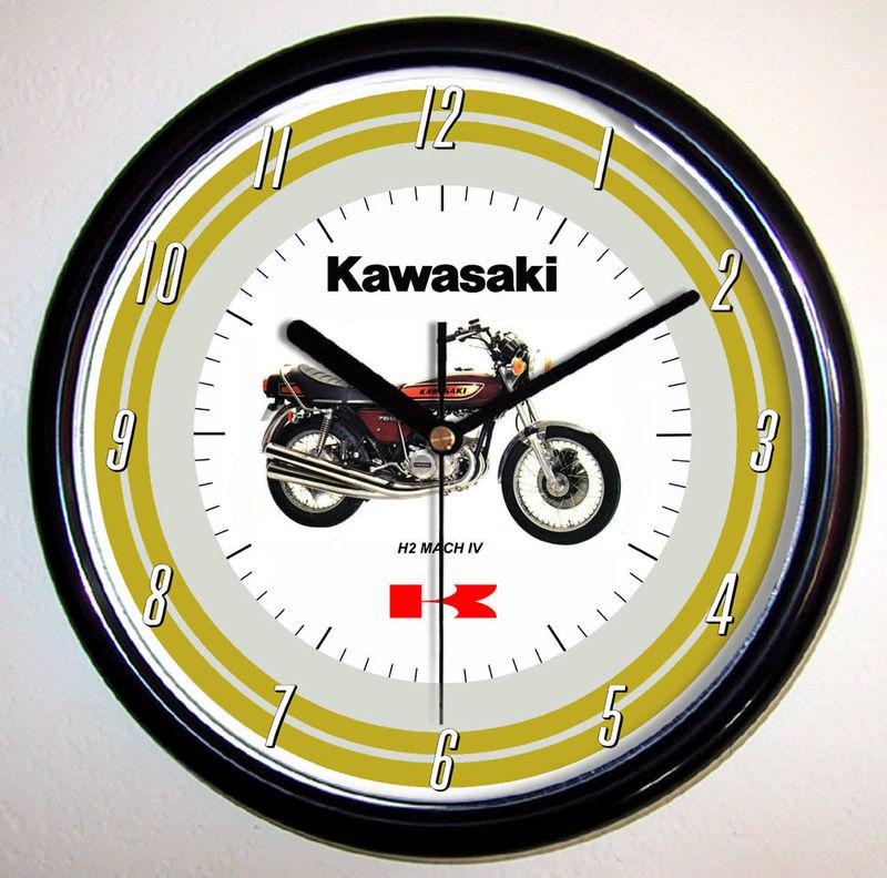 Kawasaki h2 mach iv 4 motorcycle wall clock 1975 1974