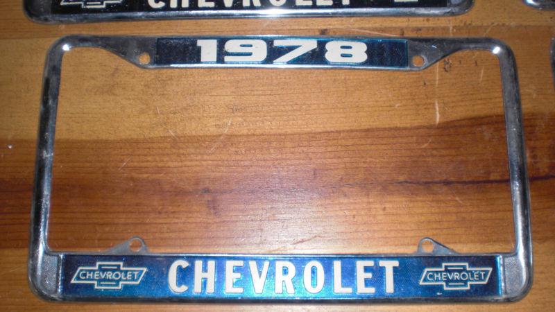 1978 chevy car truck chrome license plate frame