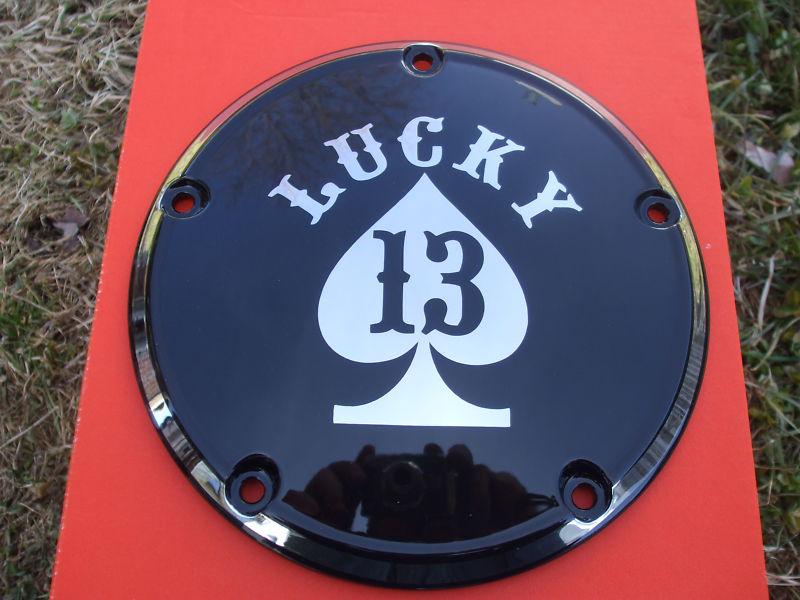 Harley derby cover (  lucky-13 ) -2 touring, softail,  & custom made 