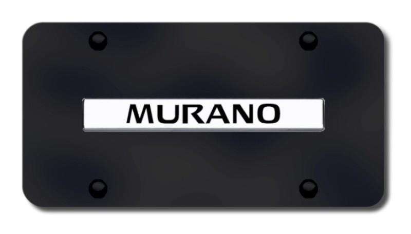 Nissan murano name chrome on black license plate made in usa genuine