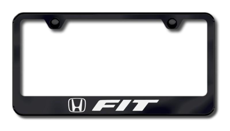 Honda fit laser etched license plate frame-black made in usa genuine