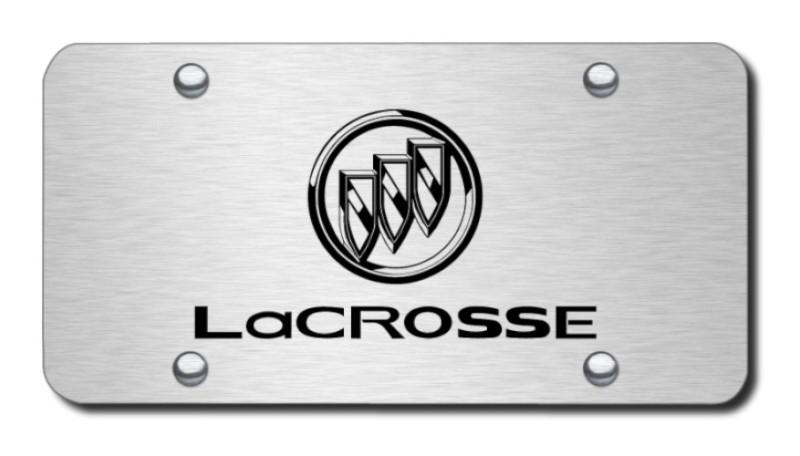 Gm lacrosse name/logo laser etched brushed stainless license plate made in usa