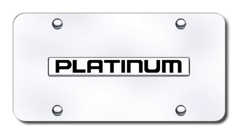 Ford platinum name chrome on chrome license plate made in usa genuine