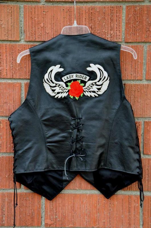 Personal touch leather bikers vest - lady rider / women's xl