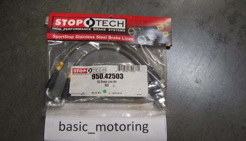 Stoptech rear pair nissan 350z stainless steel brake lines 950.42503